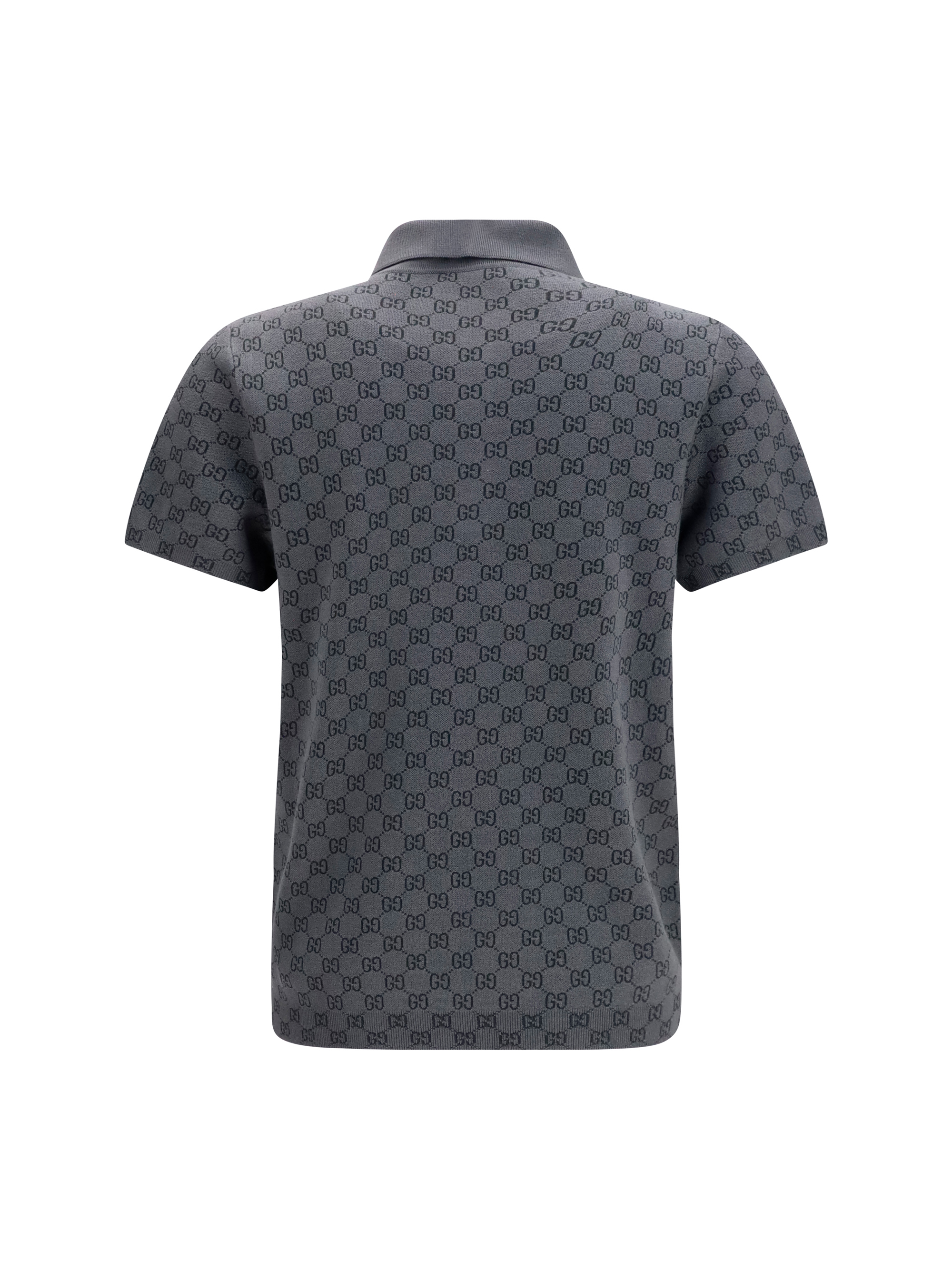 GG jacquard wool and silk Polo Shirt