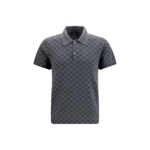 GG jacquard wool and silk Polo Shirt