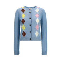 Diamond-pattern Cardigan