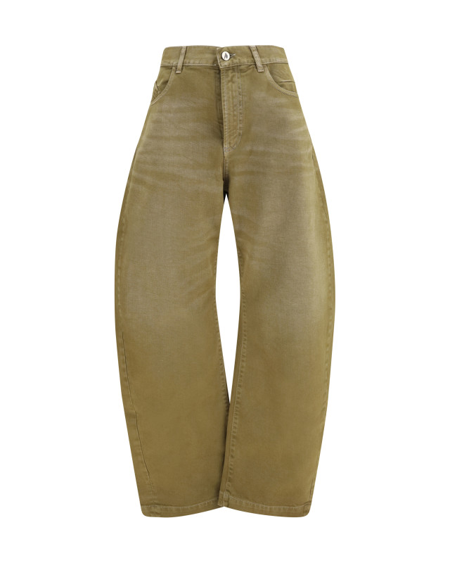 Wide-leg Jeans with back belt