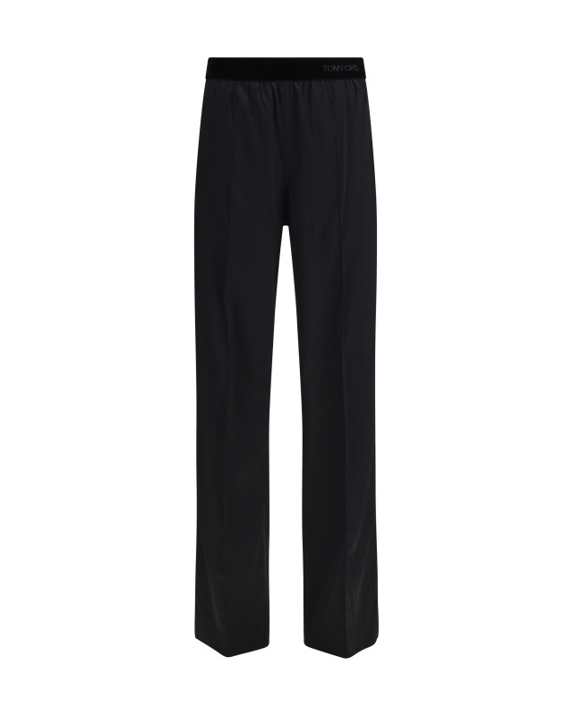 Stretch silk satin Pants
