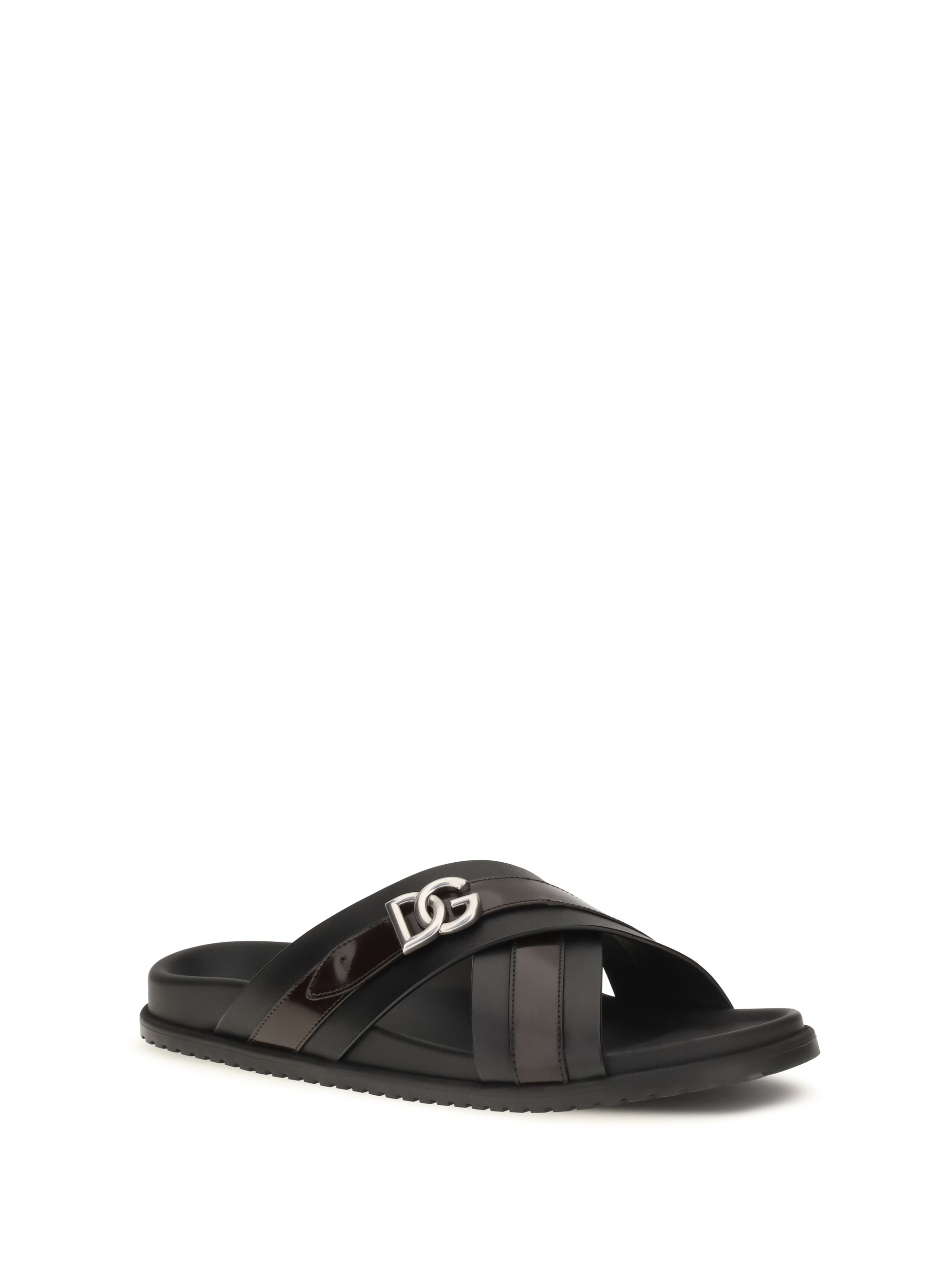 Smooth calf leather Slide Sandals