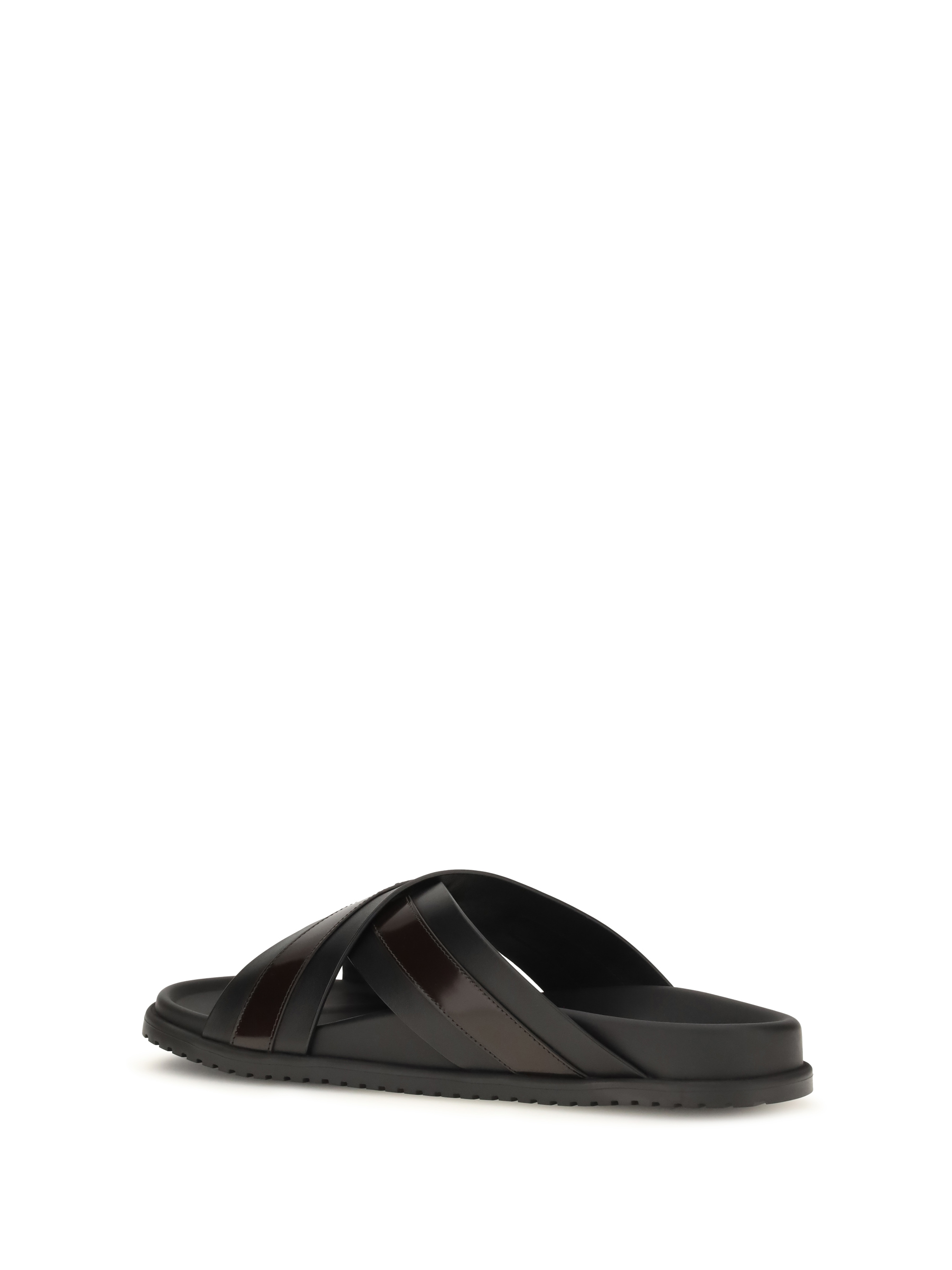 Smooth calf leather Slide Sandals