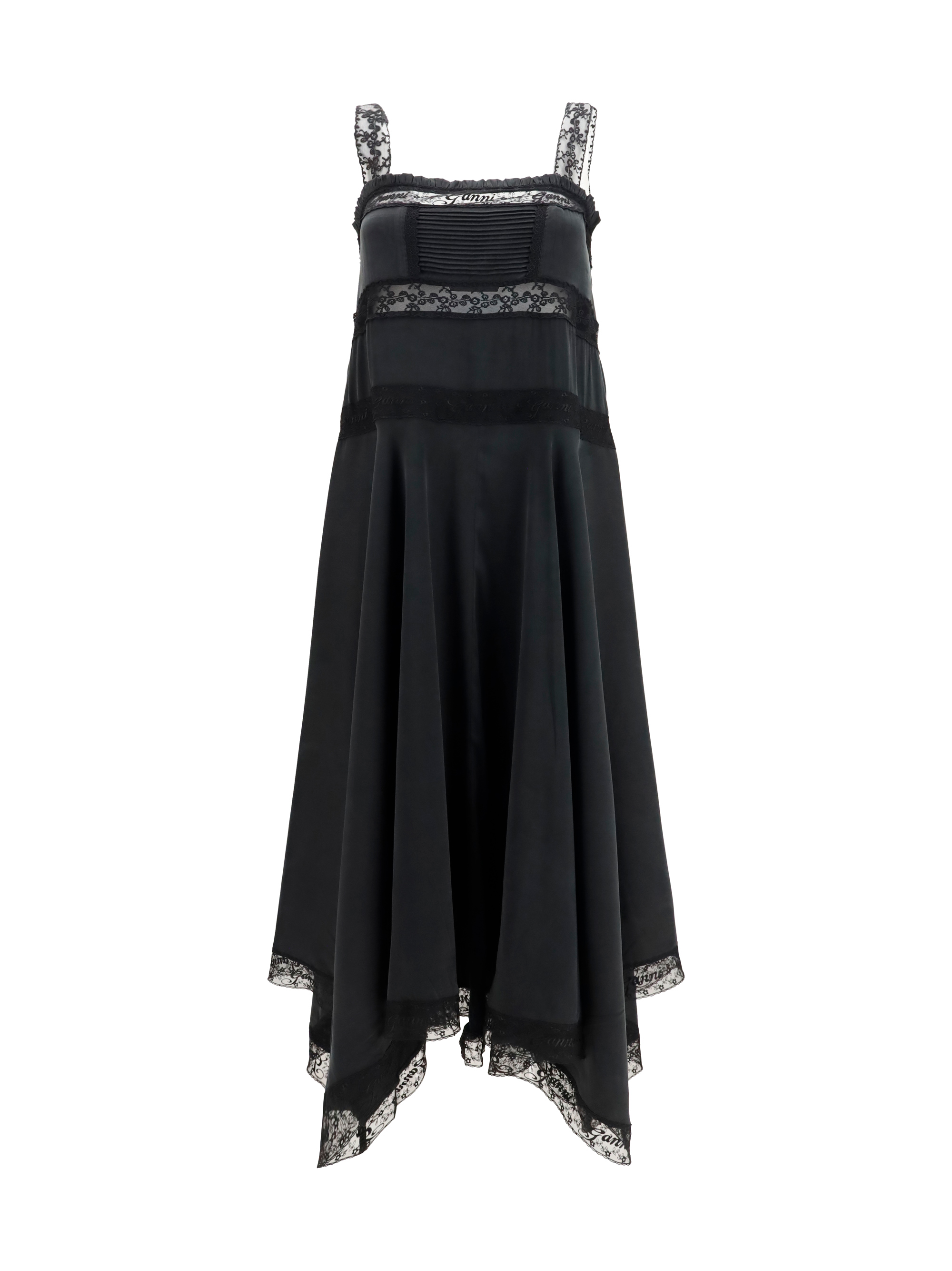 Silk maxi Dress with lace details