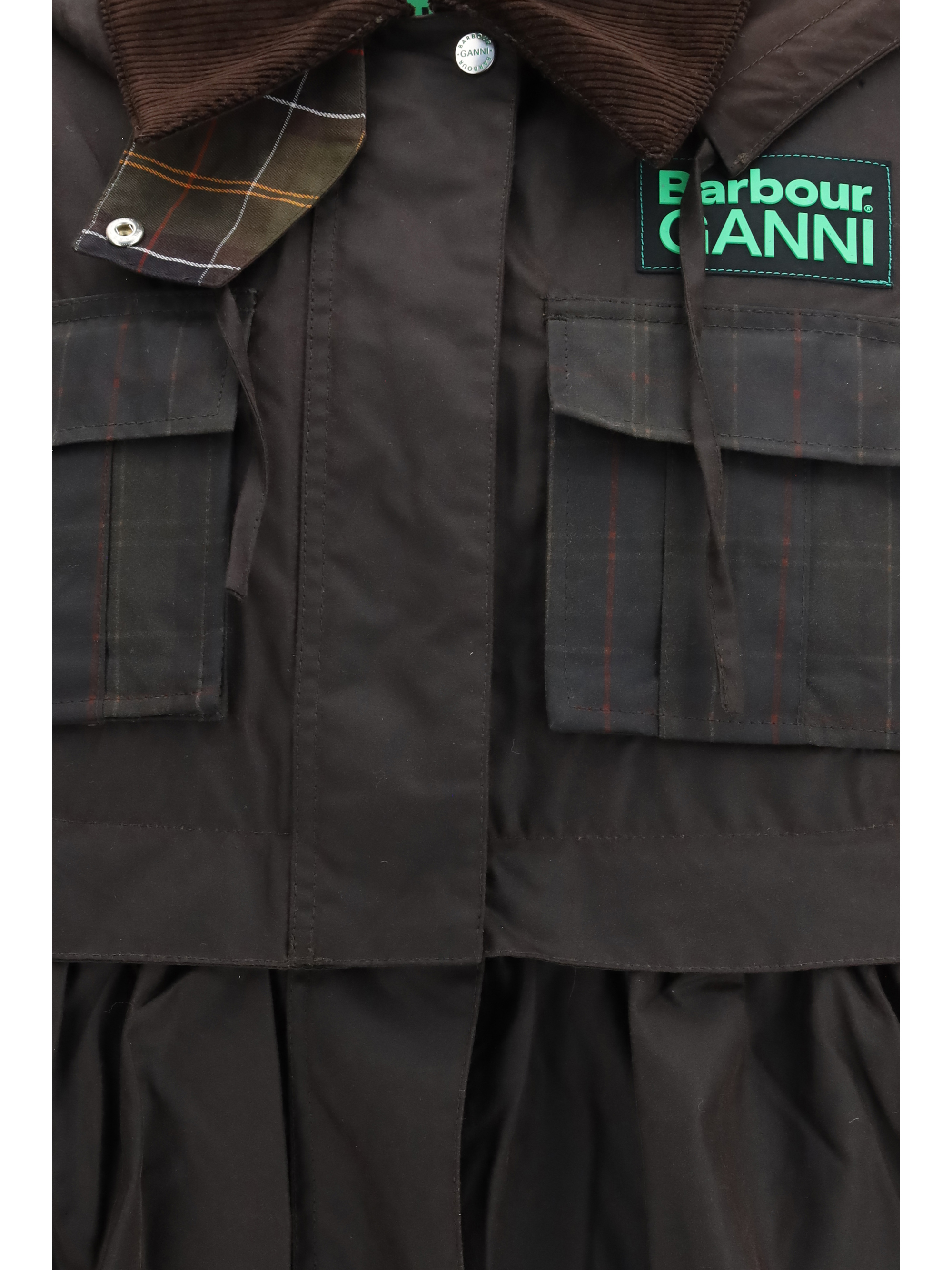 Waxed peplum Jacket by Barbour x GANNI