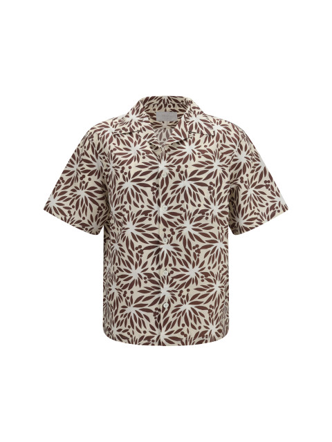 Printed cotton bowling Shirt
