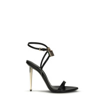 Padlock Pointy Naked heeled Sandals
