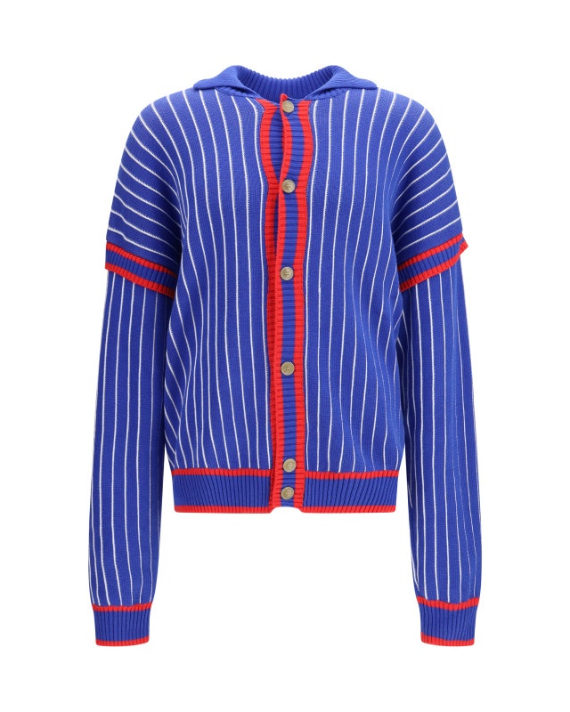 Pinstripe Cardigan