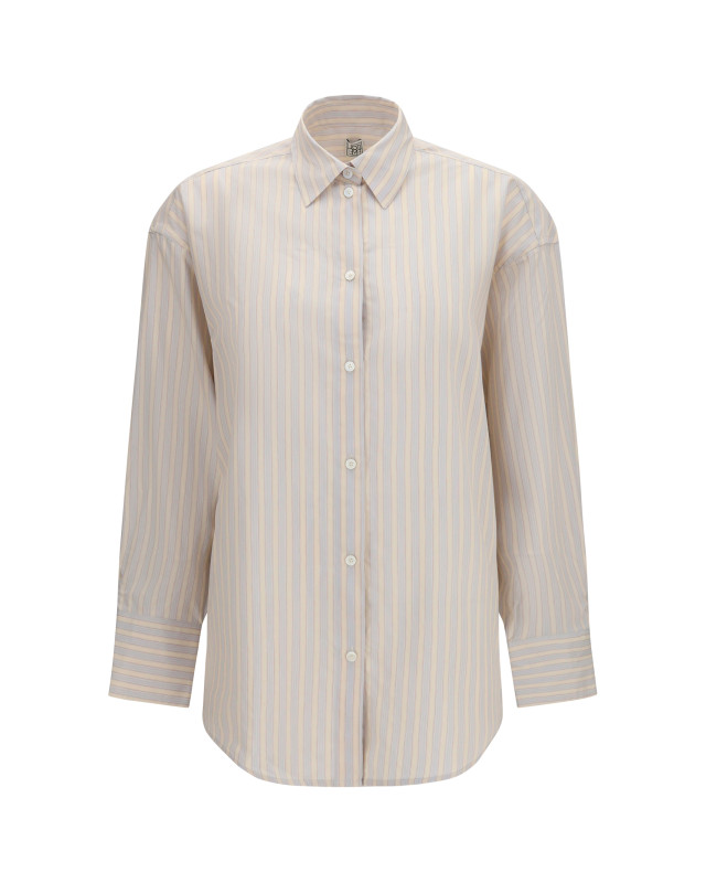 Oversized striped Shirt in cotton