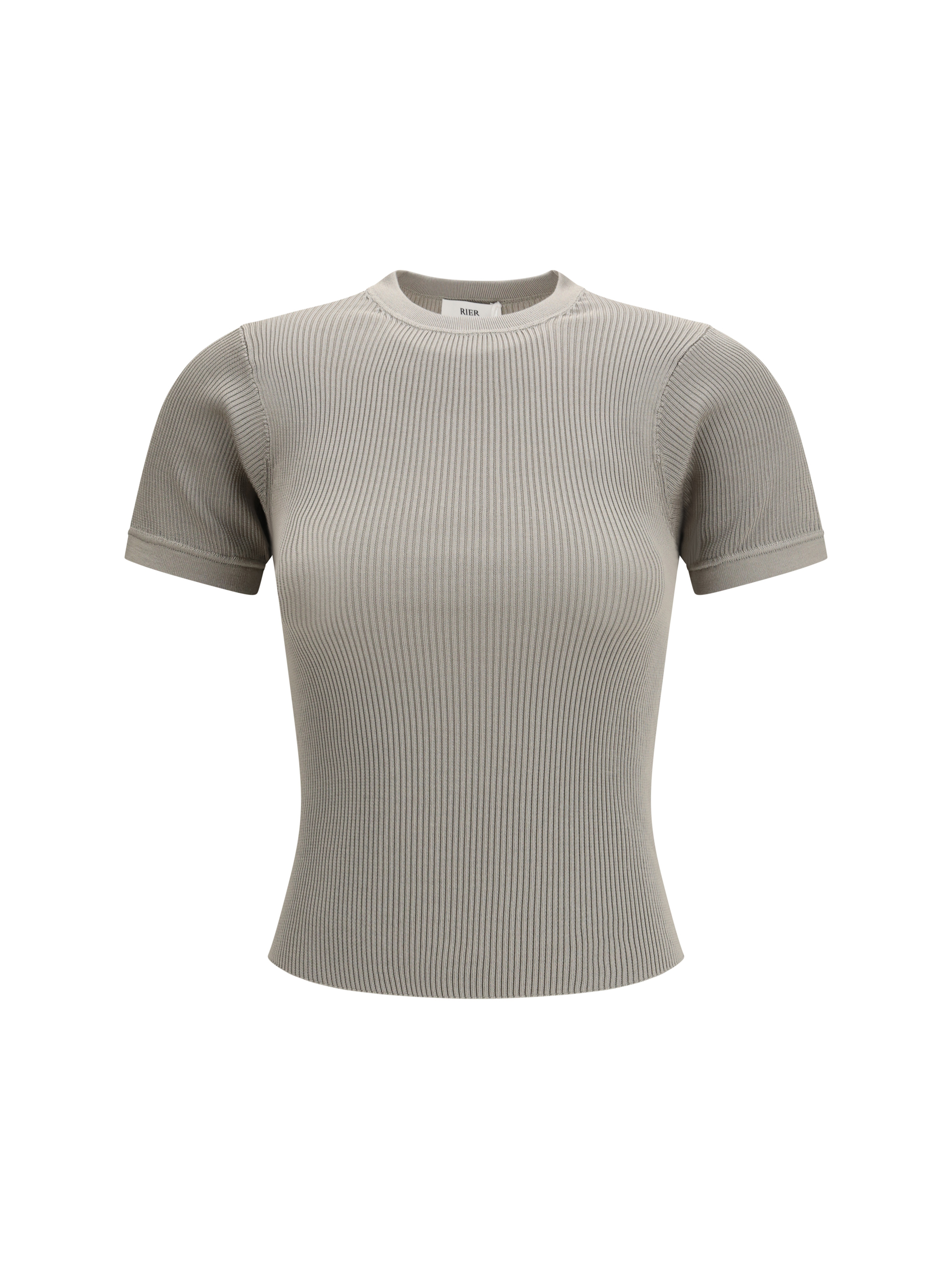 Short-sleeve ribbed T-shirt