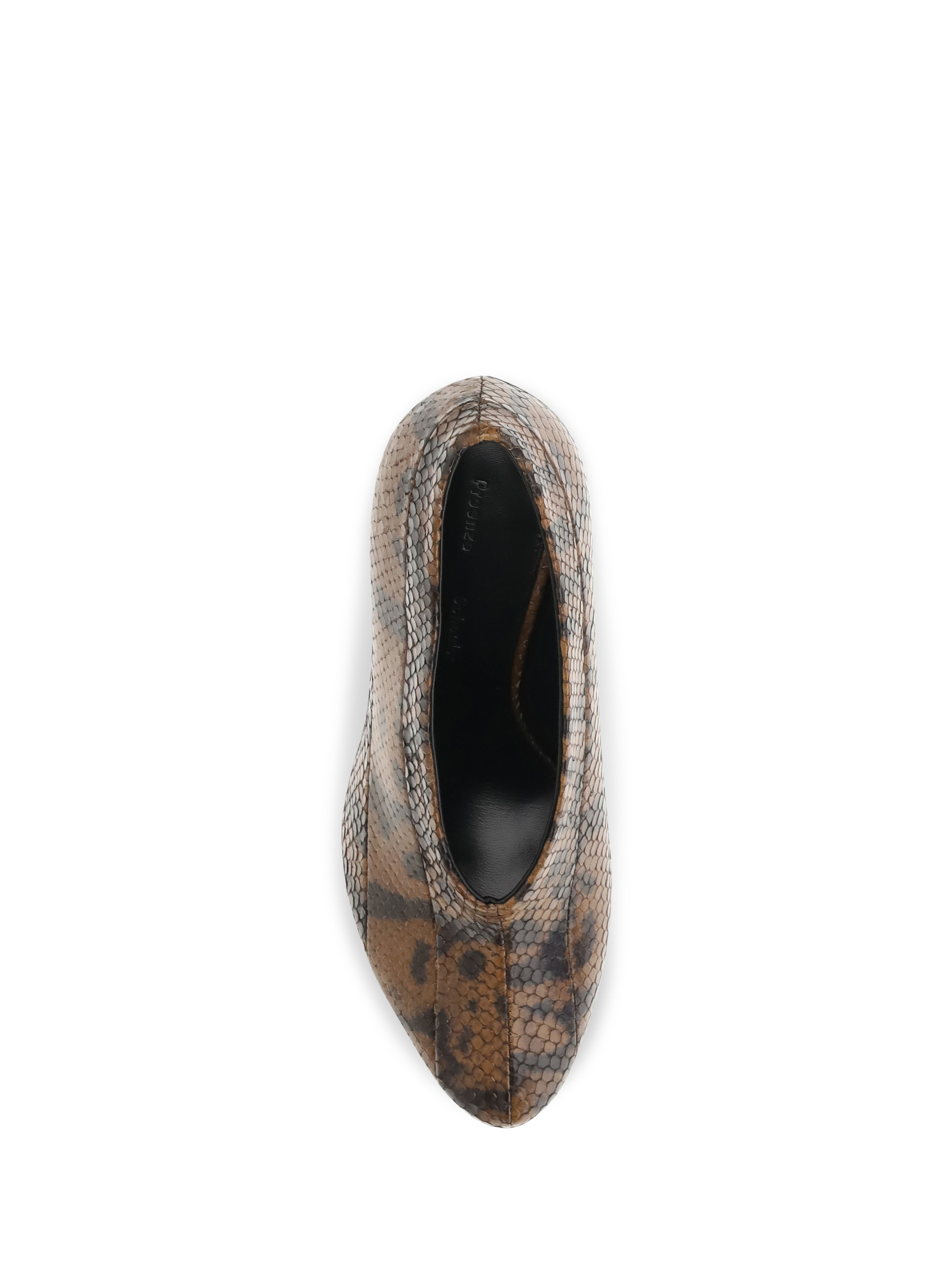 Tee Pieced python-print Pumps
