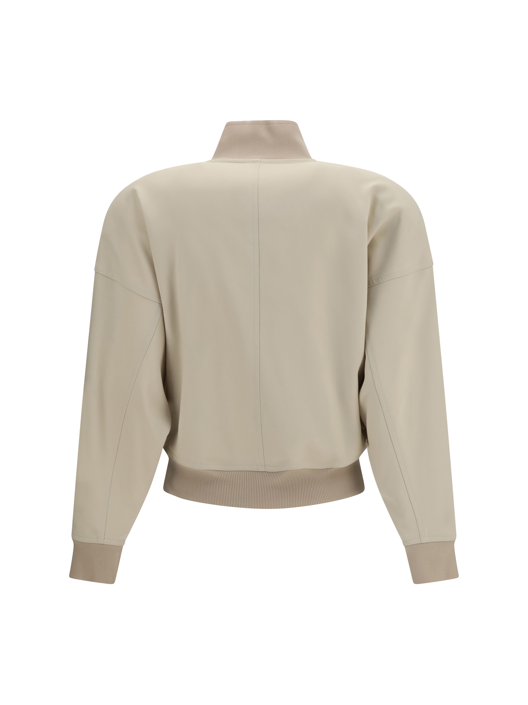 Zip Bomber Jacket in silk poplin