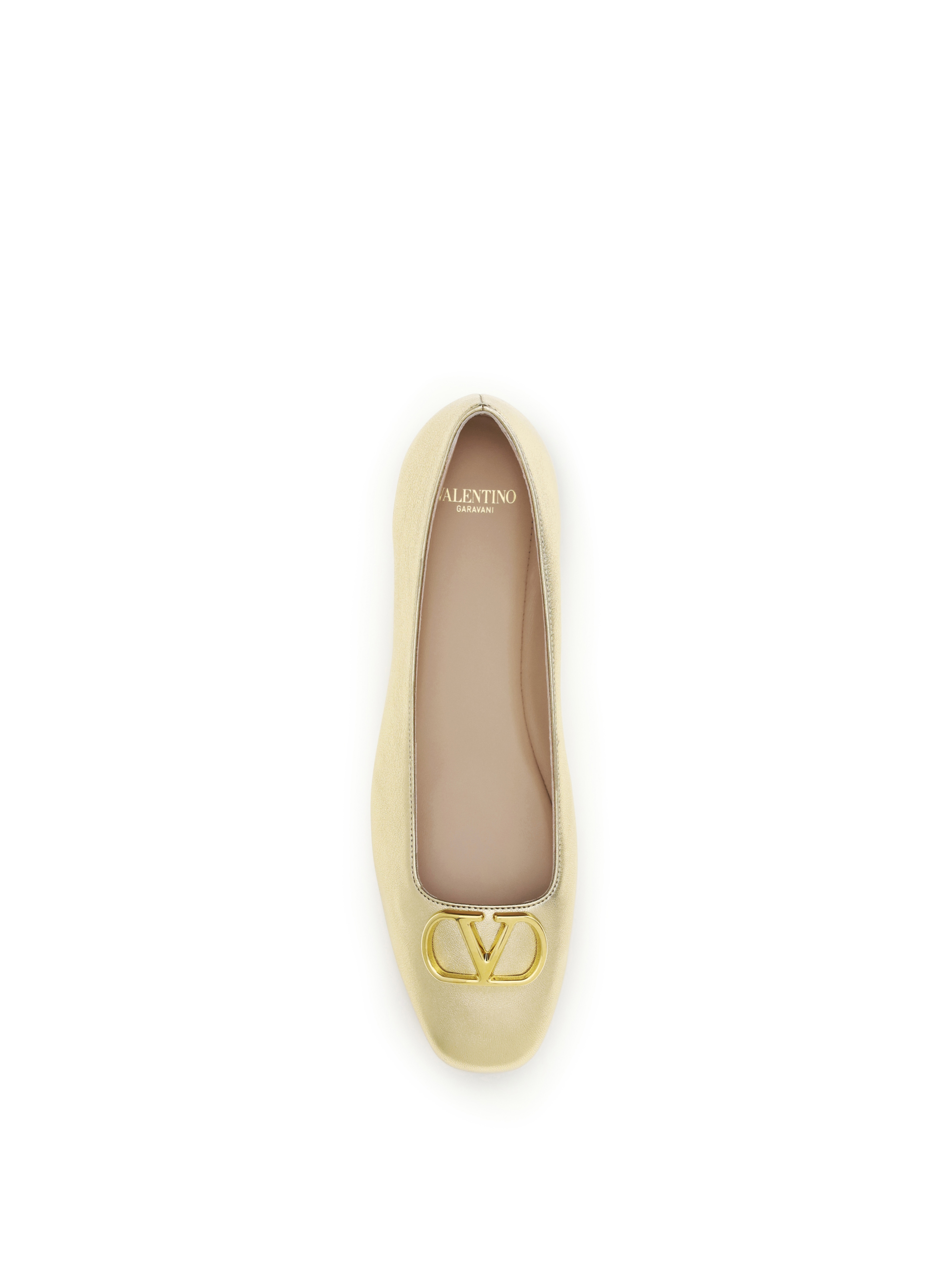 VLogo Signature laminated nappa Ballerinas