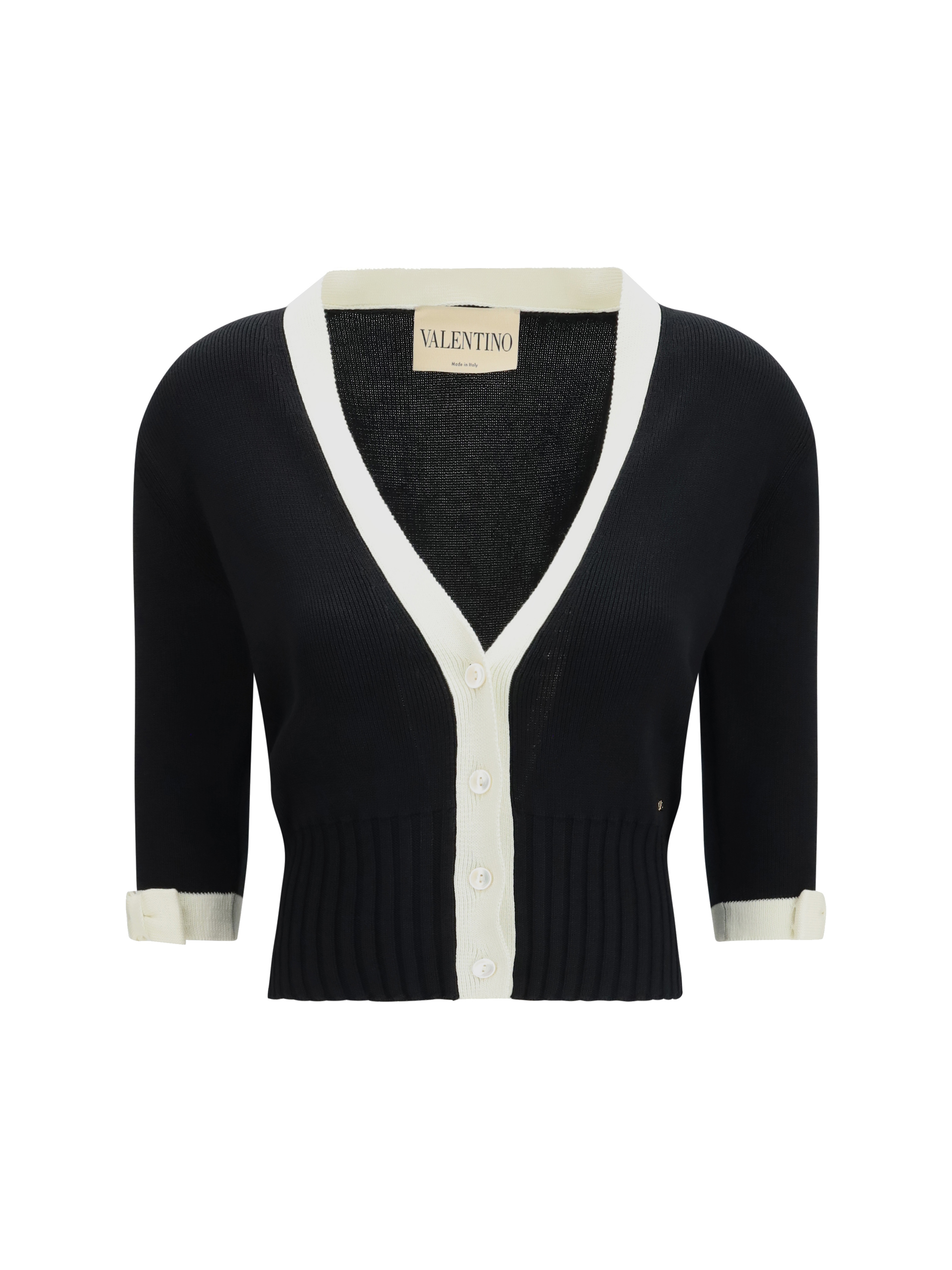 Bicolor v-neck Cardigan