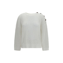 Openwork Sweater with shoulder buttons
