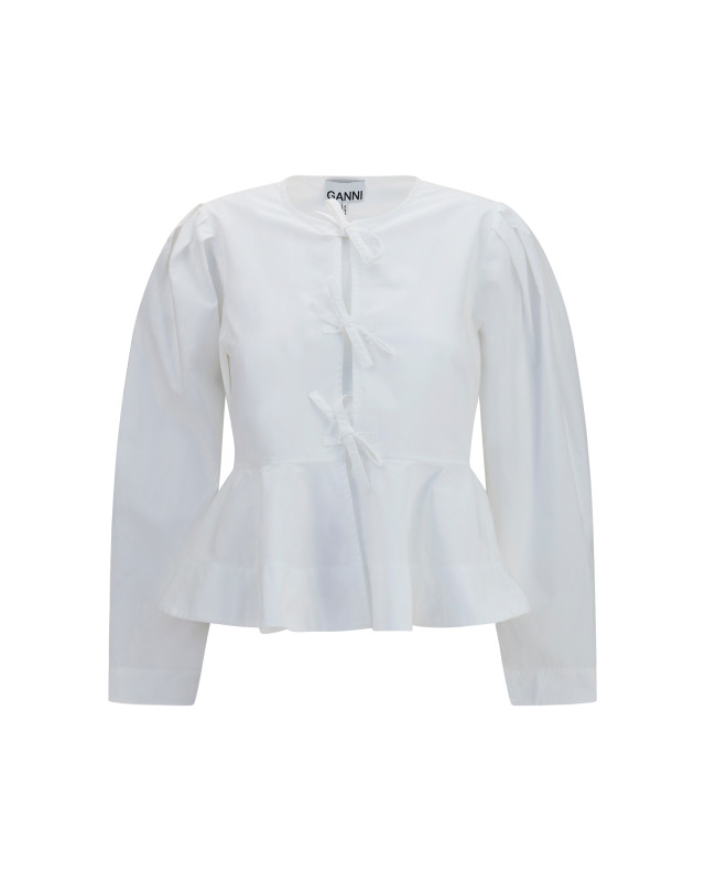 Cotton poplin Blouse with bows