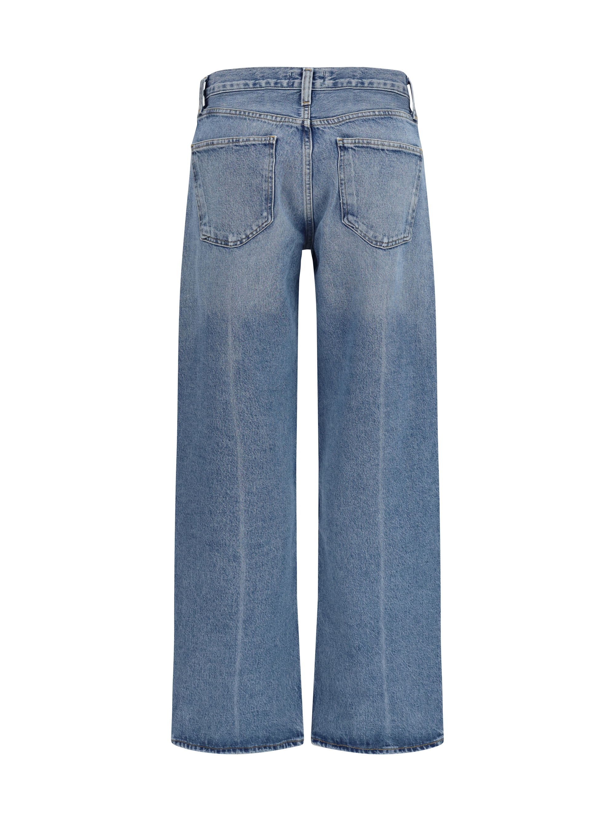 Wide-leg creased Jeans