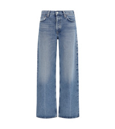Wide-leg creased Jeans