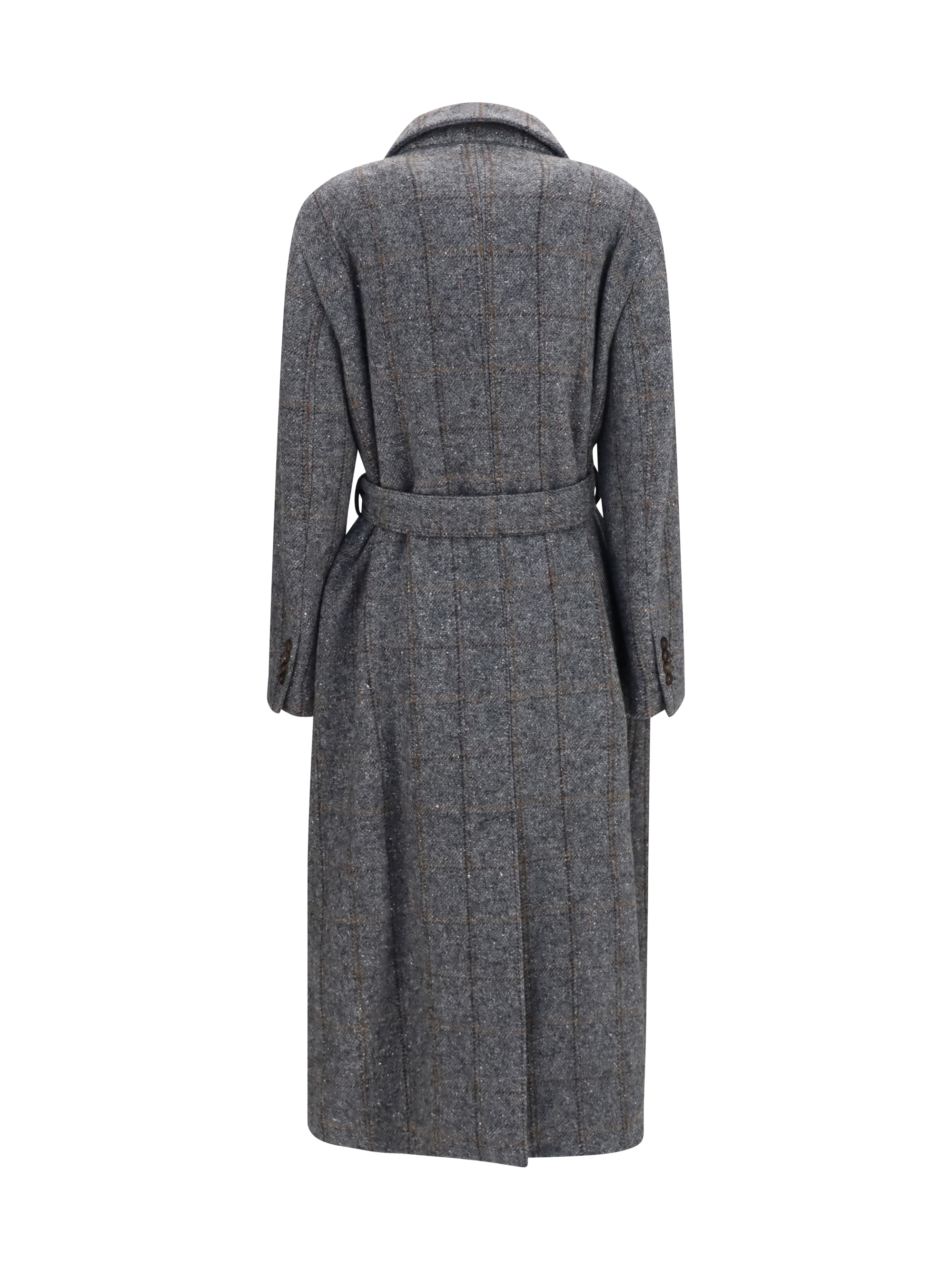Long alpaca-blend Coat with belt