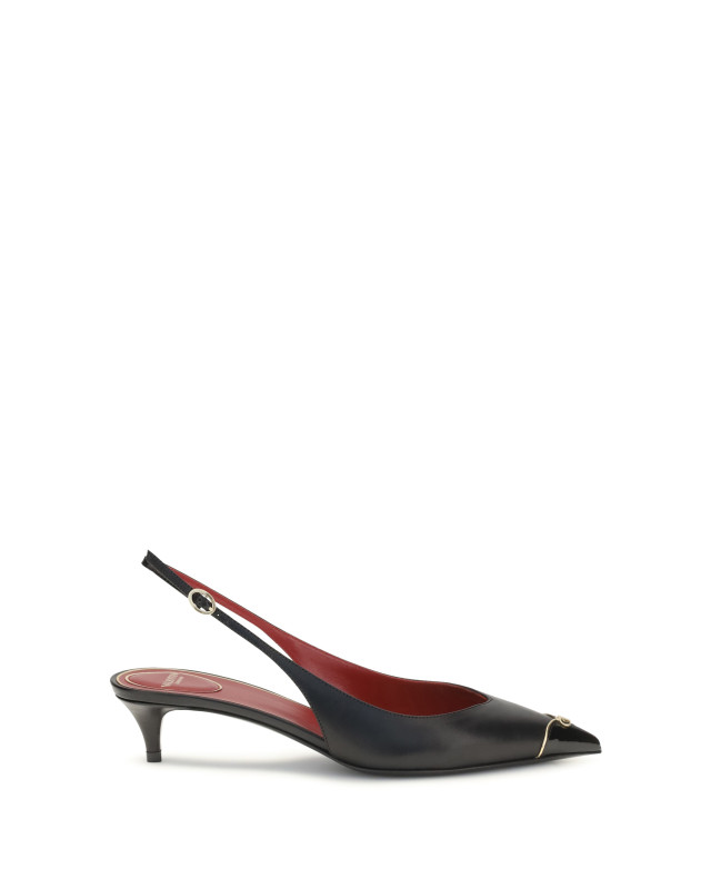VLogo Signature kitten-heel slingback Pumps