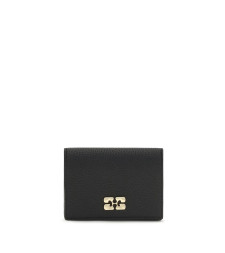 Ganni Bou Card Holder With Flap Grained