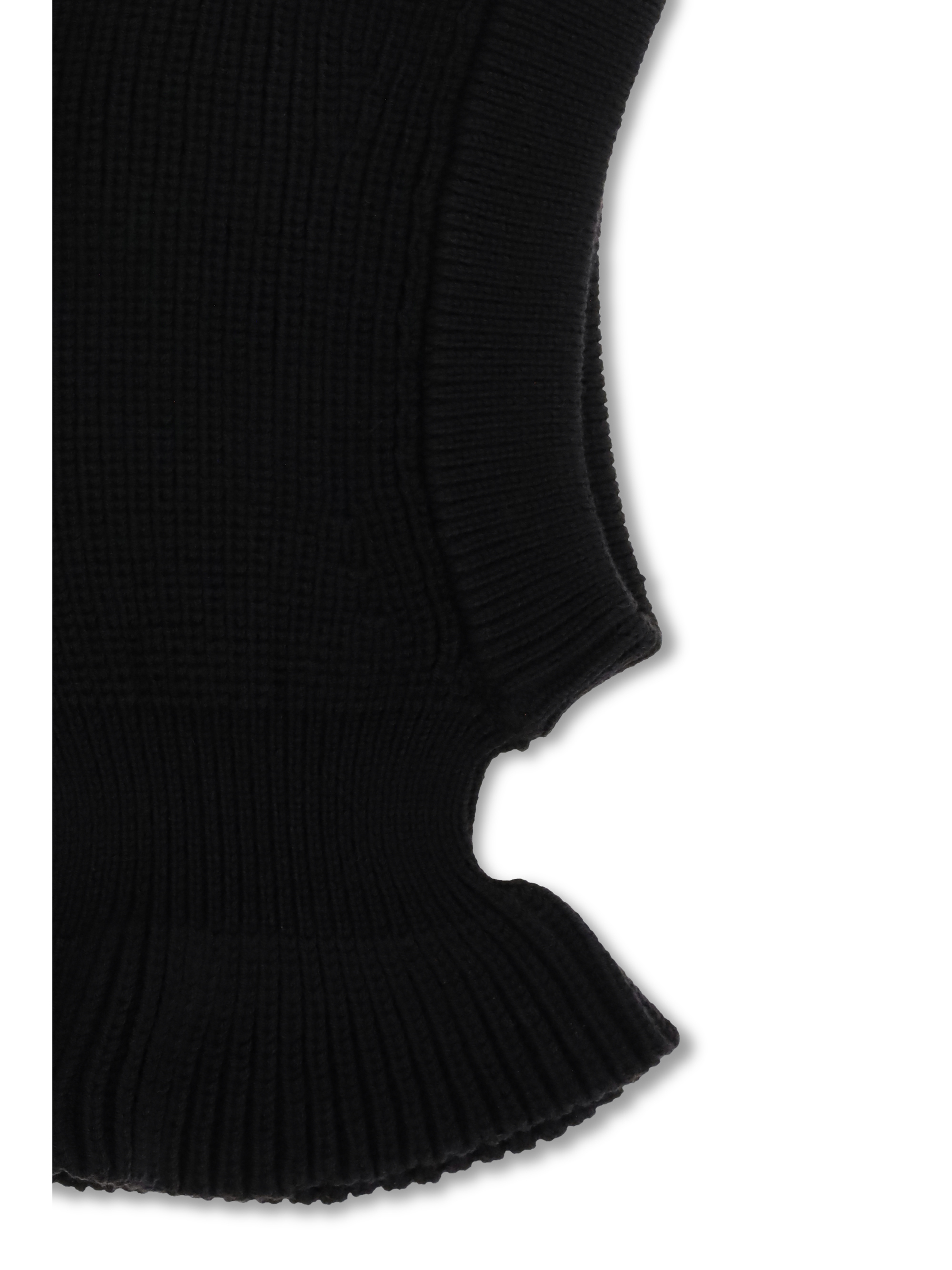 Ribbed wool Balaclava