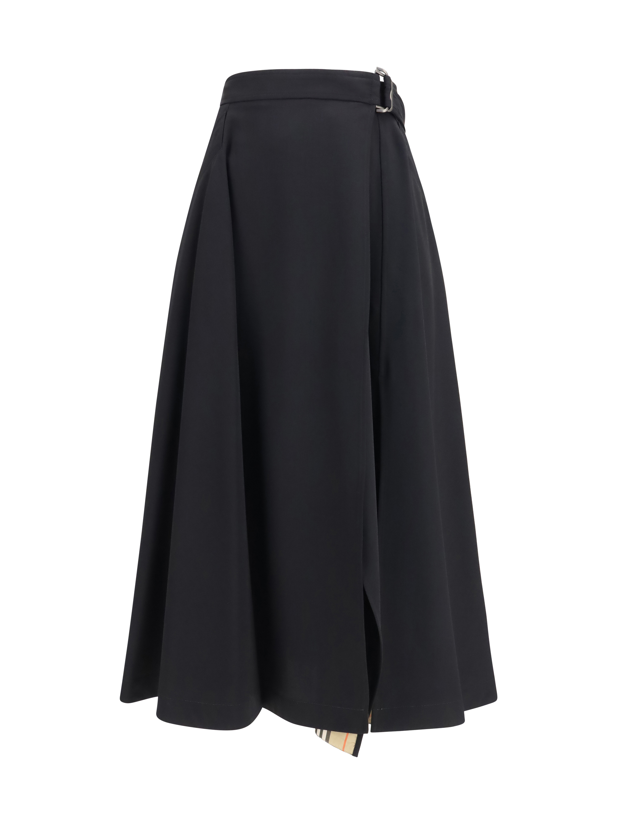 Wool twill midi Skirt