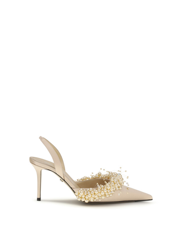 Slingback Pumps with pearls