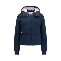 Waxed technical Puffer Jacket with hood