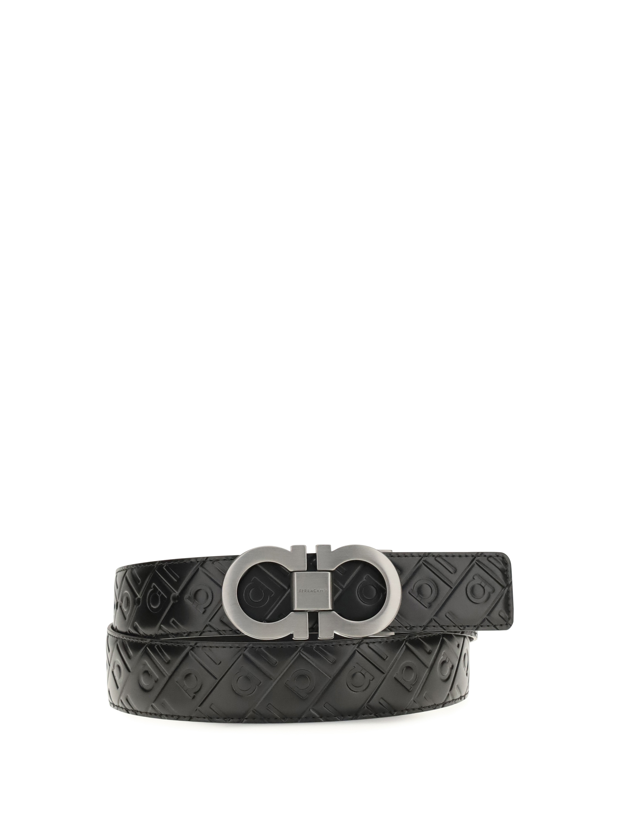 Reversible leather Gancini Belt