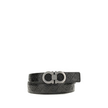 Reversible leather Gancini Belt