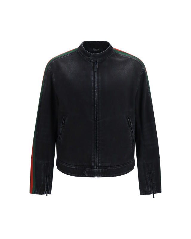 Cotton denim biker Jacket