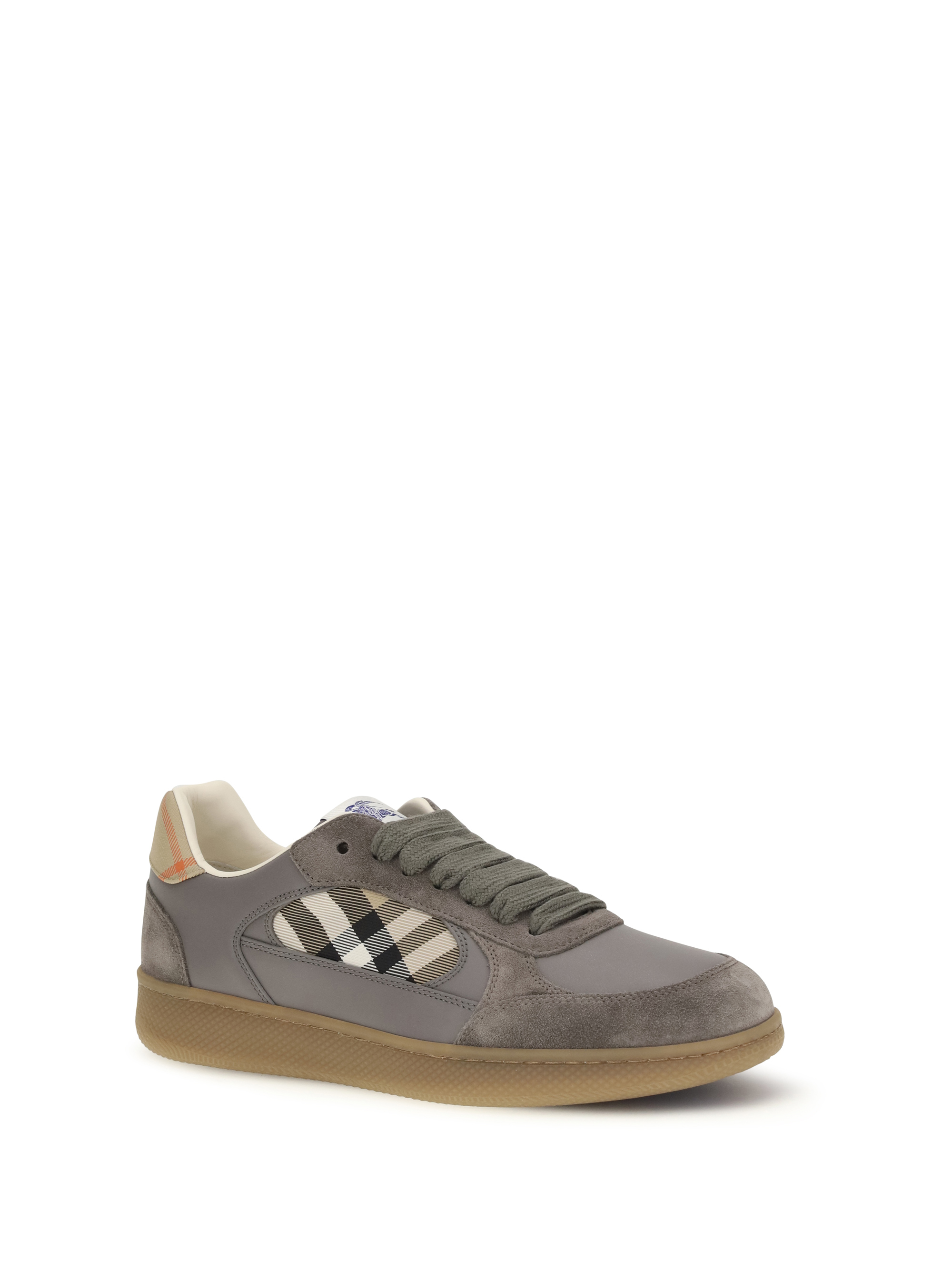 Terrace leather and Check Sneakers