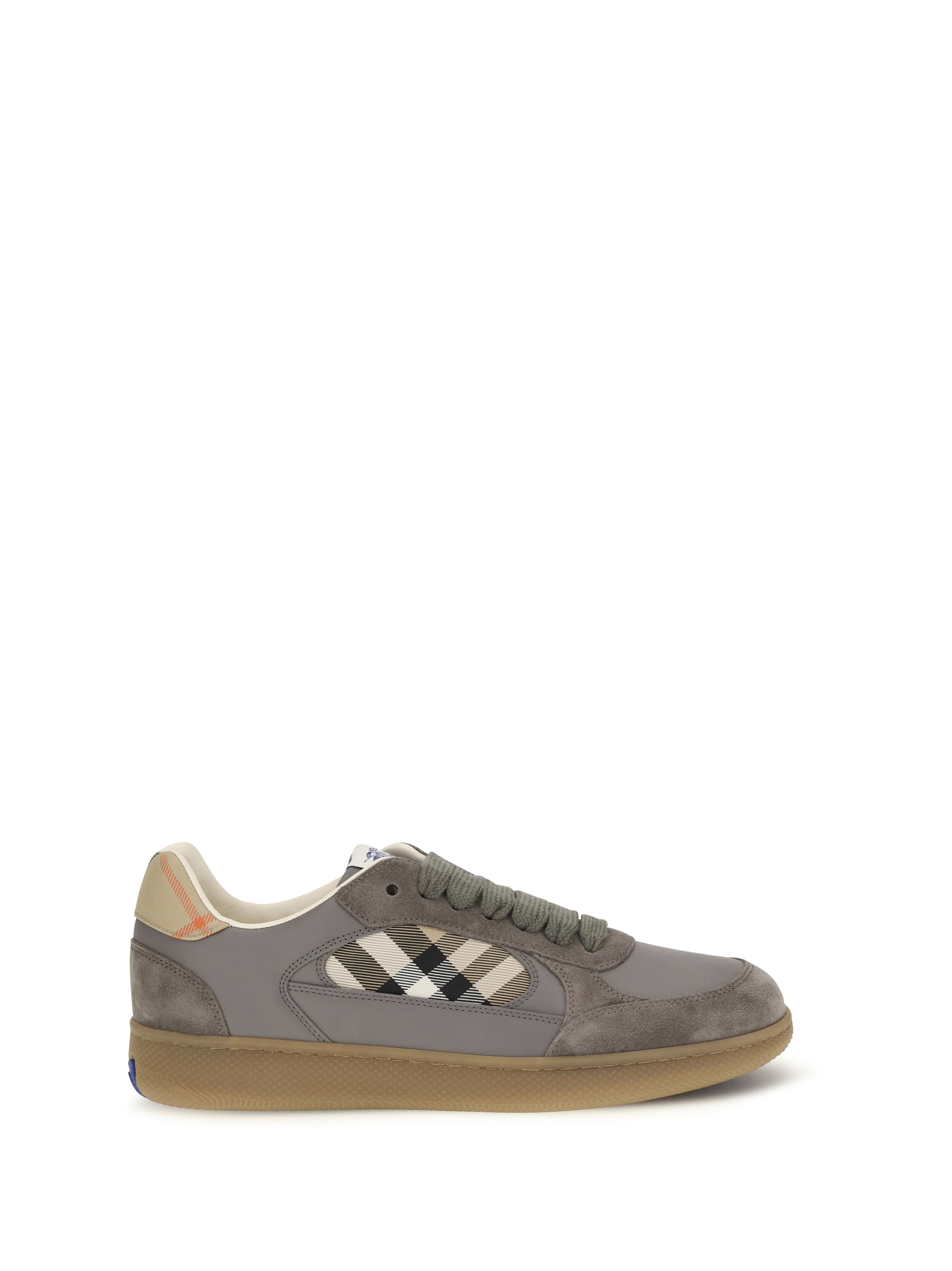 Terrace leather and Check Sneakers