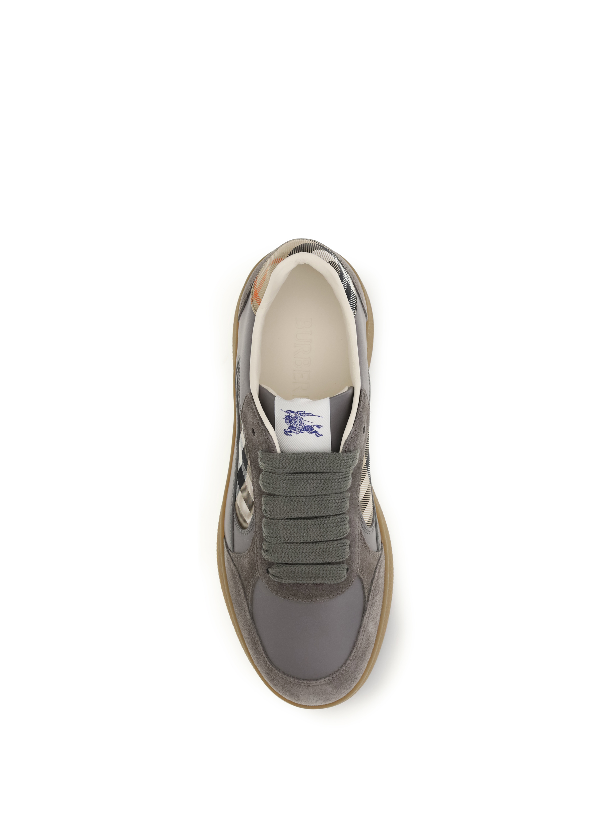 Terrace leather and Check Sneakers
