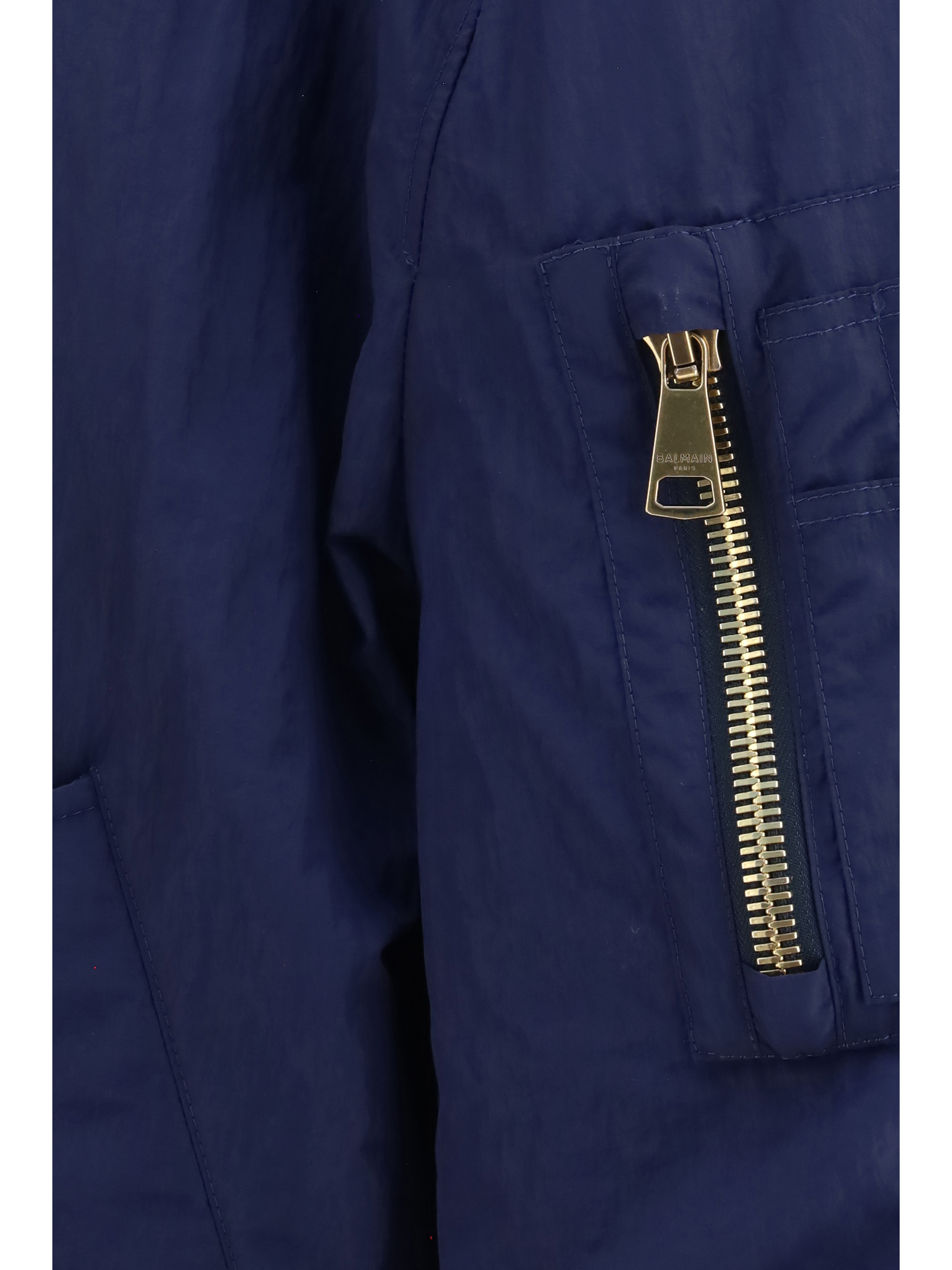Nylon Bomber Jacket with embroidered back logo