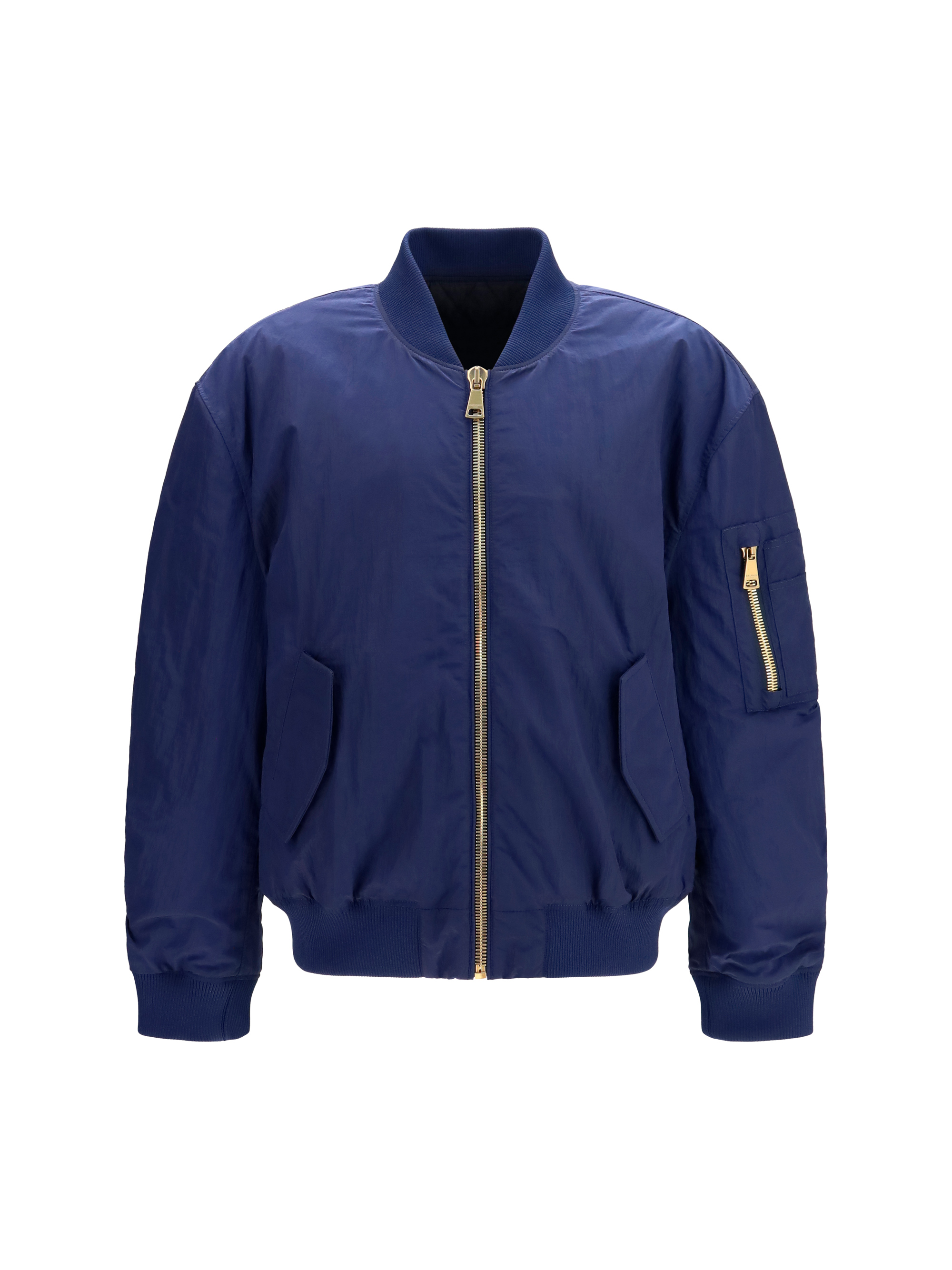 Nylon Bomber Jacket with embroidered back logo