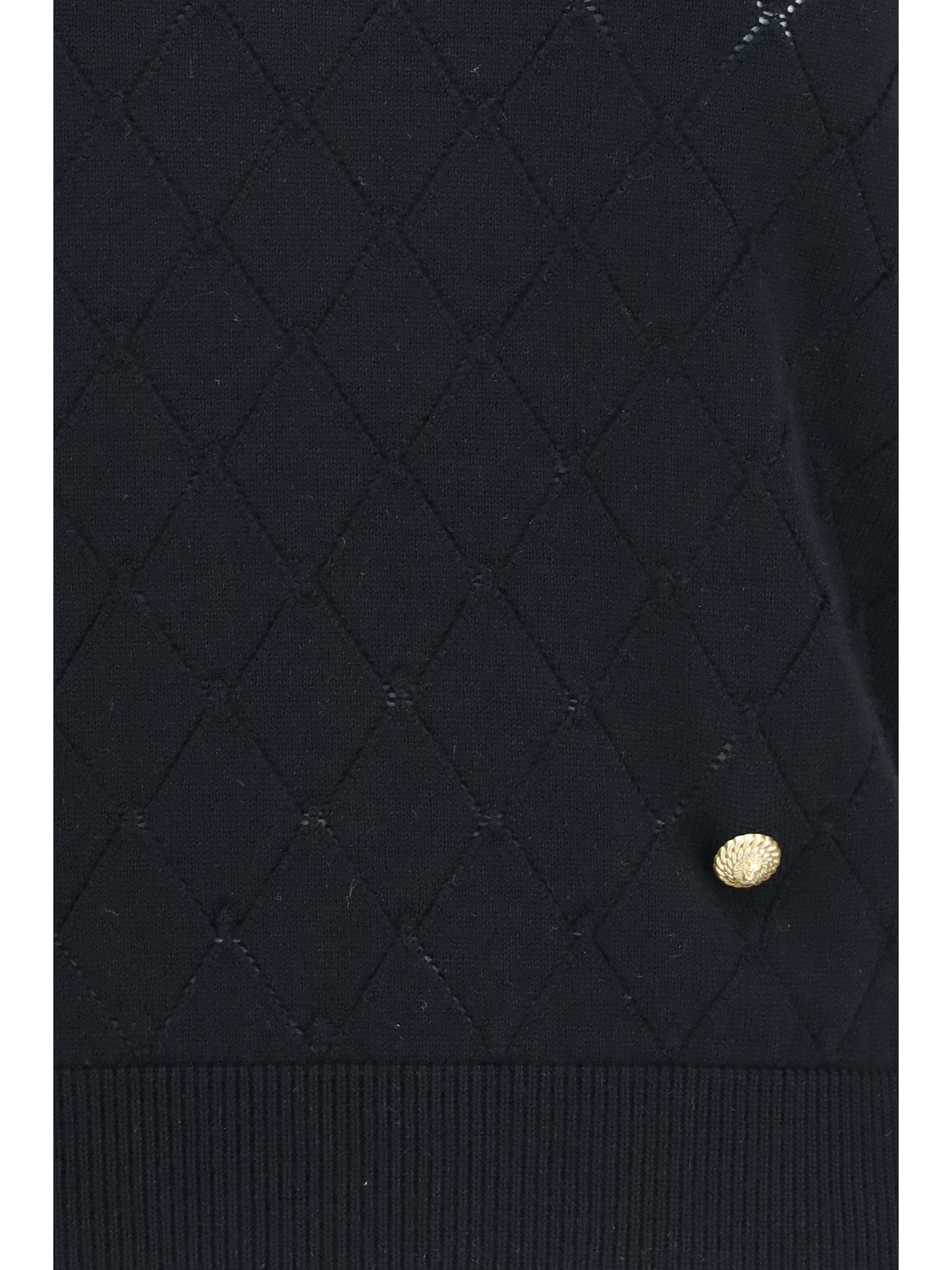 Sleeveless wool crewneck Top