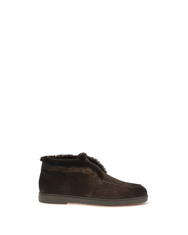 Suede shearling Ankle Boots