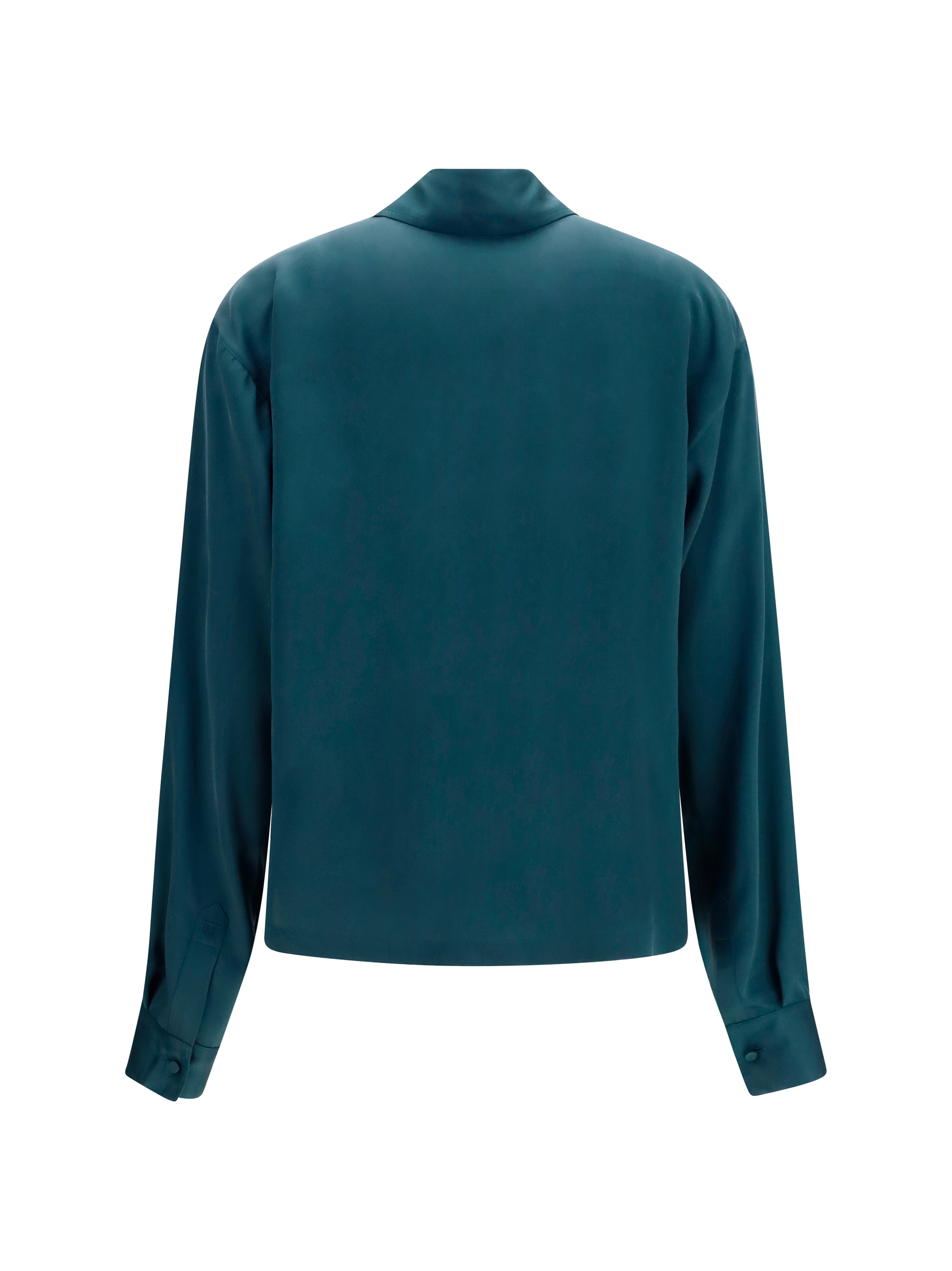 Deep V-neck silk Shirt