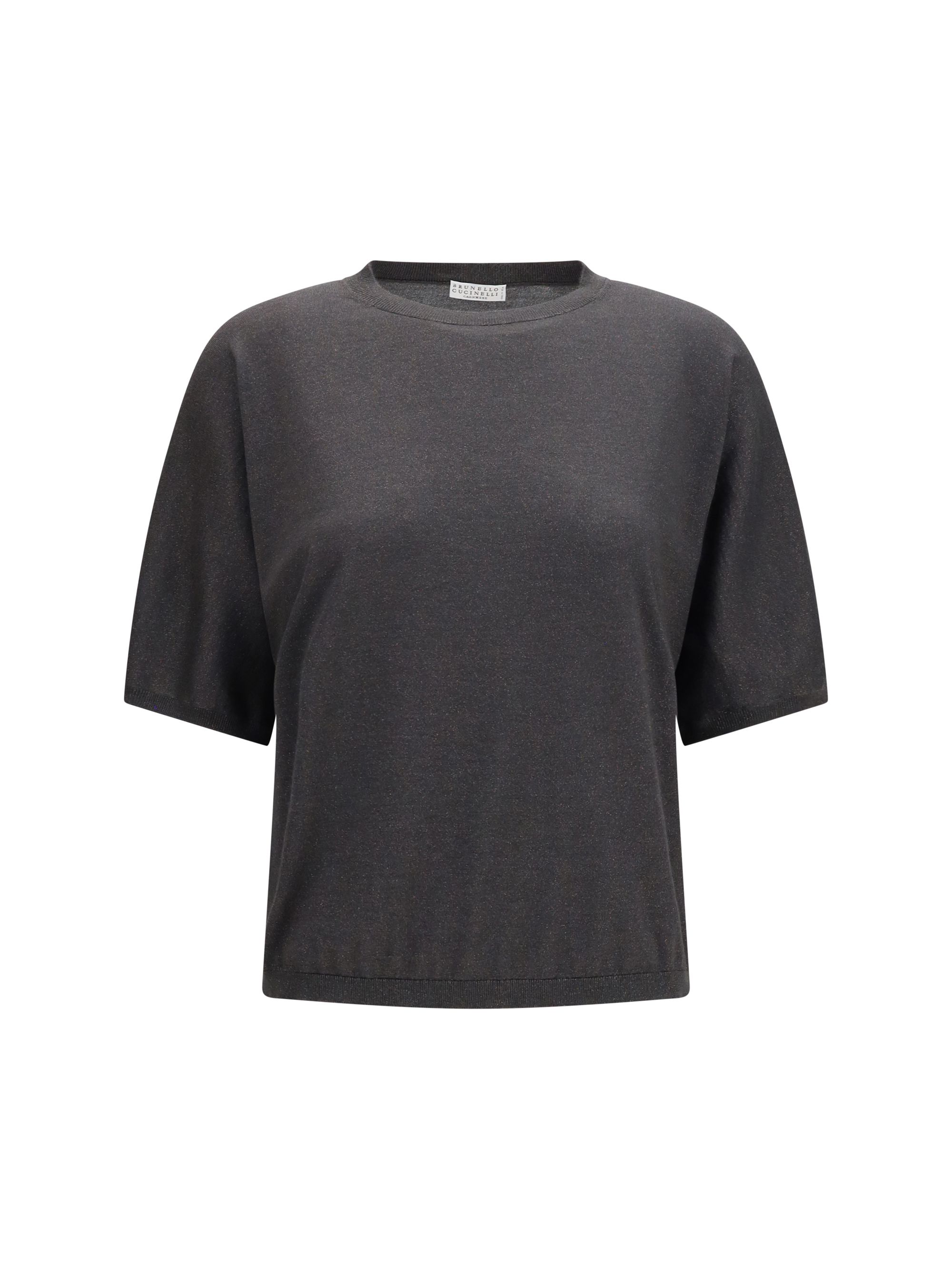 Short-sleeve cashmere and silk Sweater