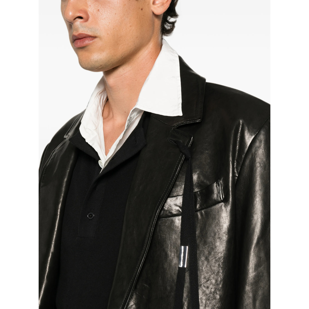 [ANN DEMEULEMEESTER] Leather Jacket FW26 B0012061 LT137 099