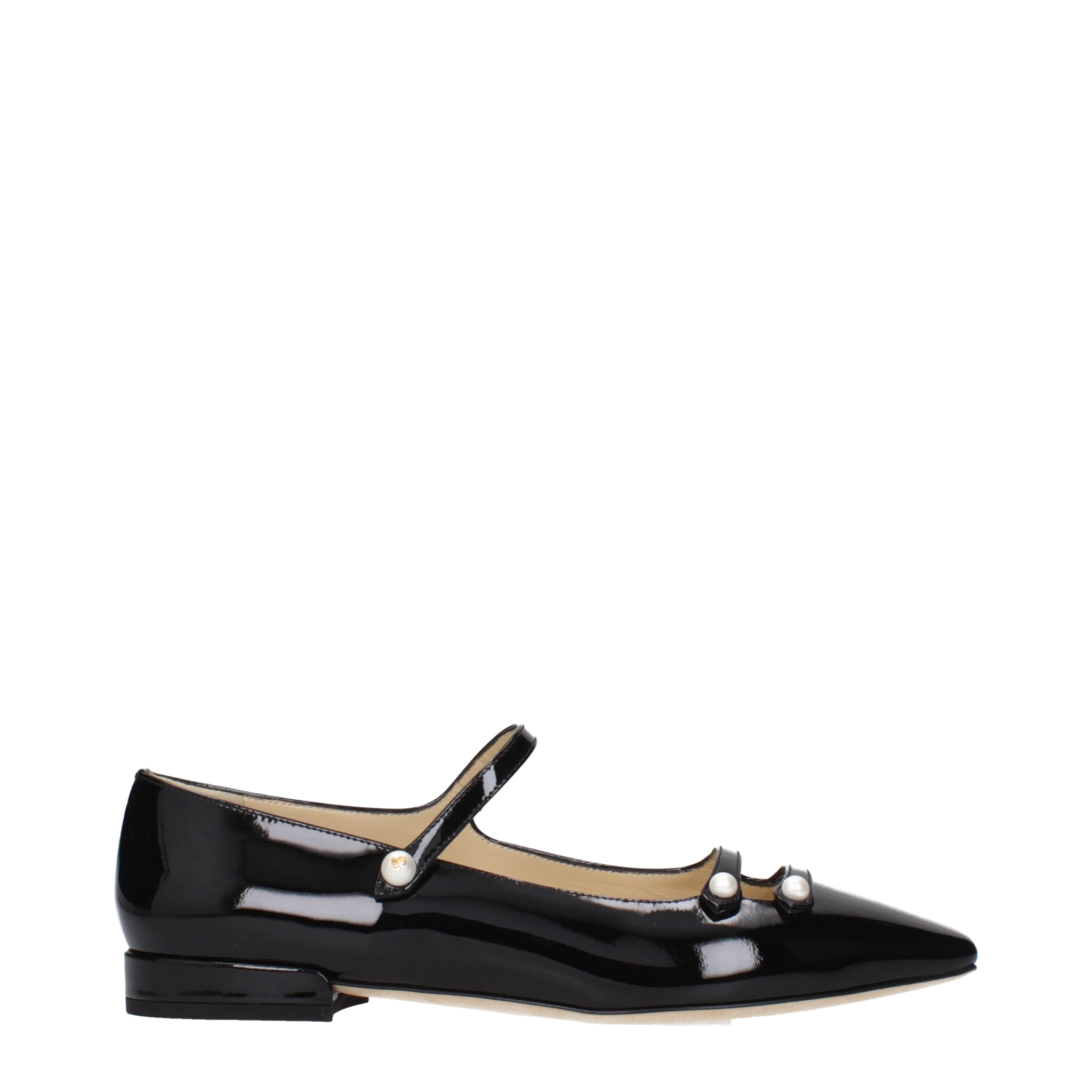 [Jimmy Choo] Flat shoes SS25 ANYAFLATOPATBLACK