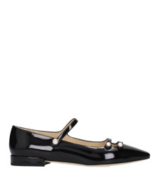 [Jimmy Choo] Flat shoes SS25 ANYAFLATOPATBLACK