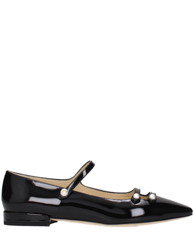 [Jimmy Choo] Flat shoes SS25 ANYAFLATOPATBLACK