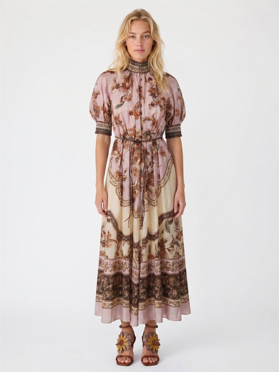 [Zimmermann] Short sleeve dress FW26 8255DSS261