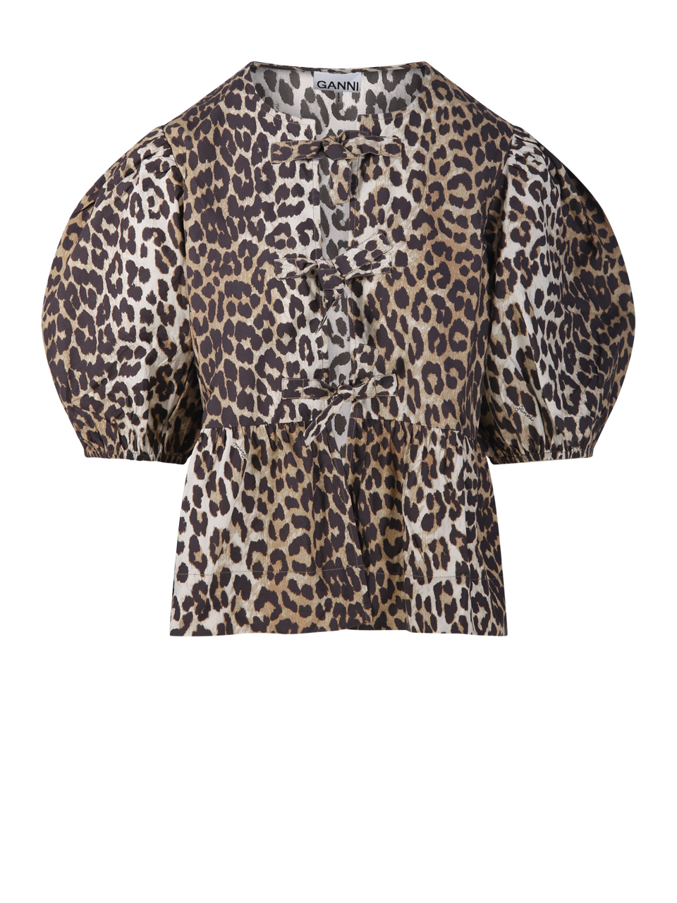 [GANNI] Shirts Short Sleeve SS26 F9116