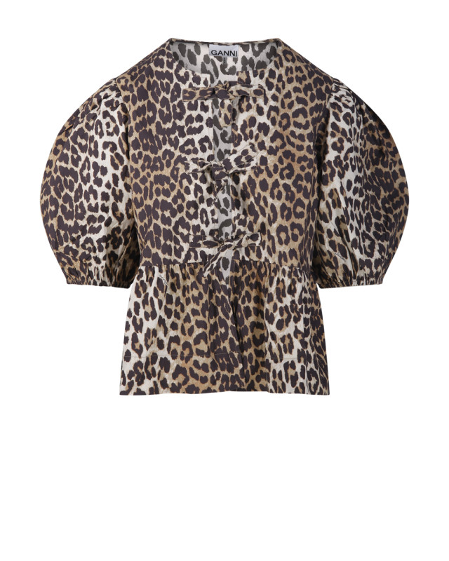 [GANNI] Shirts Short Sleeve SS26 F9116