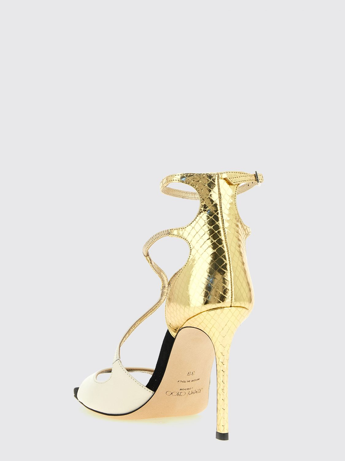 [Jimmy Choo] Sandals FW26 AZIA95BRH BLACKLATTEGOLD
