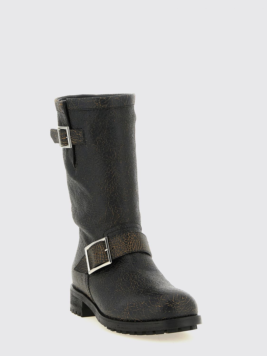 [Jimmy Choo] Boots FW26 BIKERMIDCTH BLACKTOFFEE